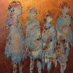 Connessione 4.   40x40.  € 175.   Op krat